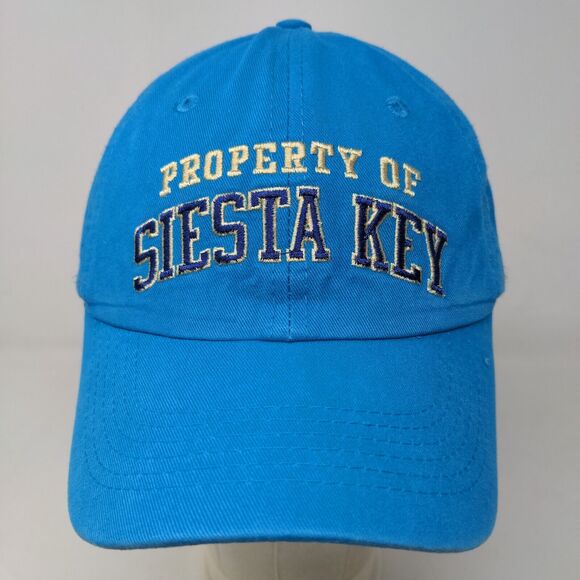 Unbranded Men's Strapback Hat Blue Adjustable Embroidered Siesta Key Logo - Picture 2 of 7